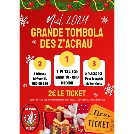 Tombola de Noël Des Z'acrau du RCT